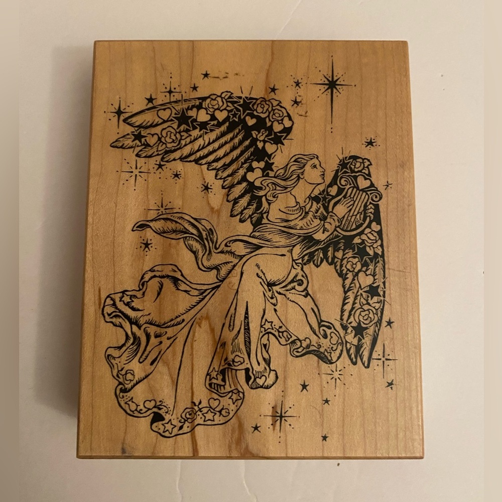 PSX K-1332 Angel large rubber stamp